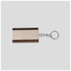 Wooden swivel keychain Pen Drive