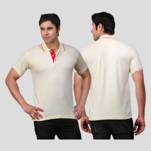 Polo Neck (Cream with Red tip)