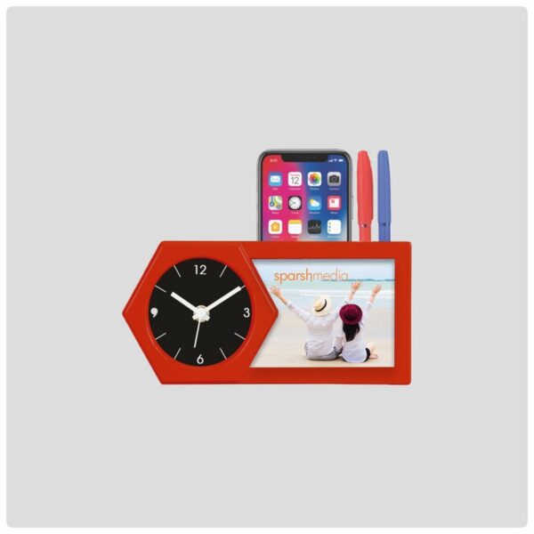 Sparshmedia-Table-clock-with-penstand