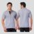 Scott T Shirt Polo Neck (Grey Melange with black tip) - Image 1