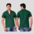 Scott T Shirt Polo Neck (Bottle Green with white tip) - Image 1