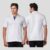 Scott T Shirt Polo Neck (White with blue tip) - Image 1