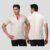 Scott T Shirt Polo Neck (Cream with Red tip) - Image 1