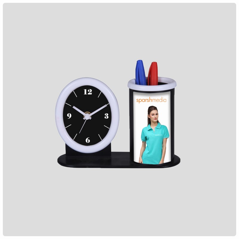 Sparshmedia-Table-clock-with-penstand