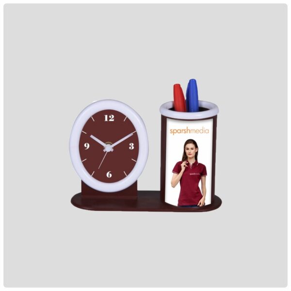 Sparshmedia-Table-clock-with-penstand