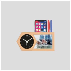 Sparshmedia-Table-clock-with-penstand